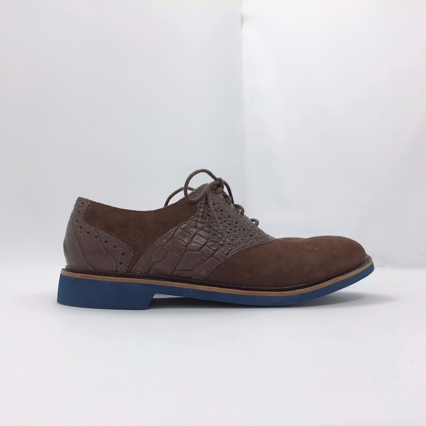 Cole Haan - Great Jones Saddle Alligator Semelle bleue