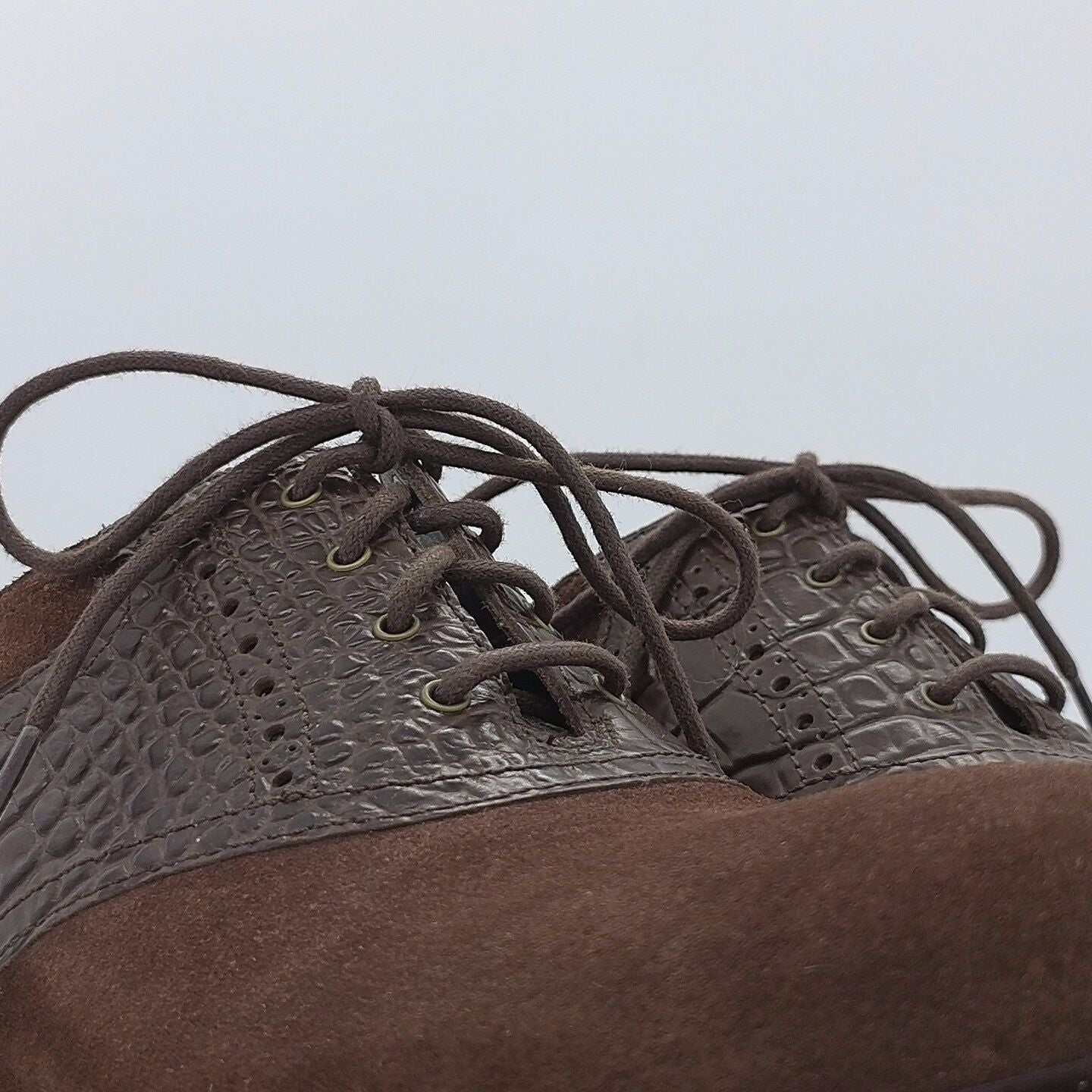 Cole Haan - Great Jones Saddle Alligator Semelle bleue