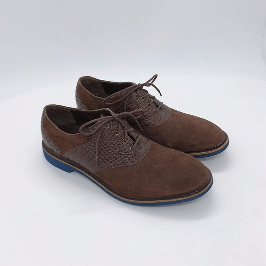 Cole Haan - Great Jones Saddle Alligator Semelle bleue