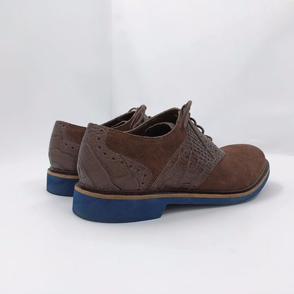 Cole Haan - Great Jones Saddle Alligator Semelle bleue