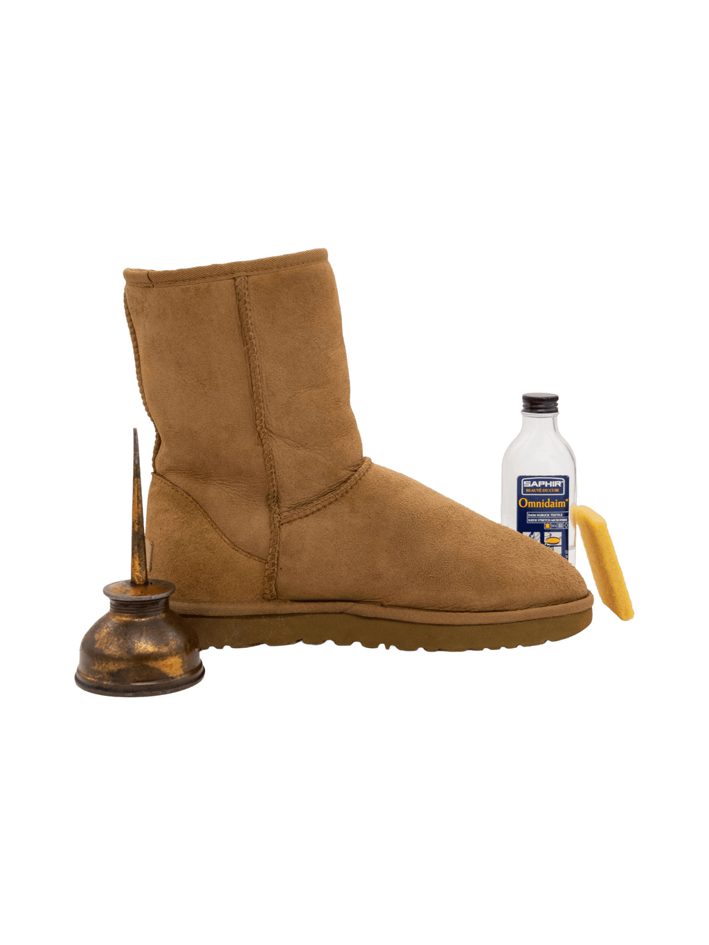 Nettoyage chaussures en daim hautes