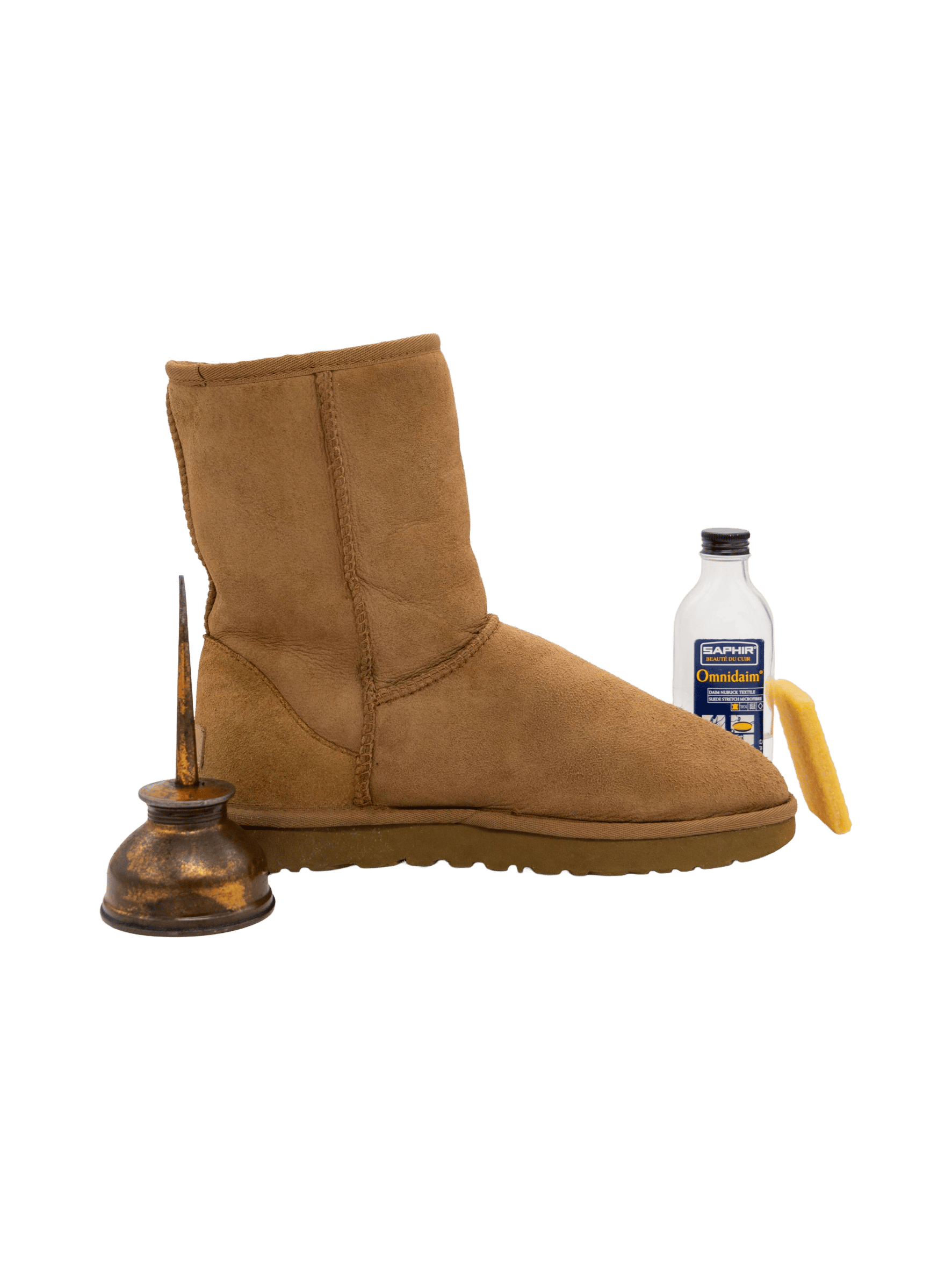 Nettoyage chaussures en daim hautes