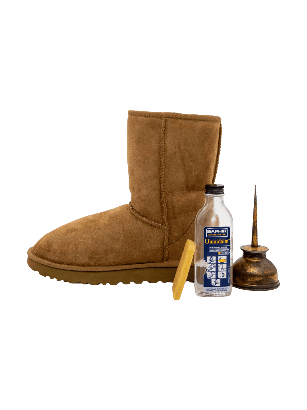 Nettoyage chaussures en daim hautes